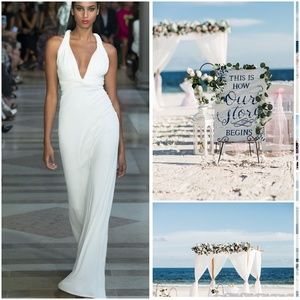 NWT Galani Pearl Beaded Gown